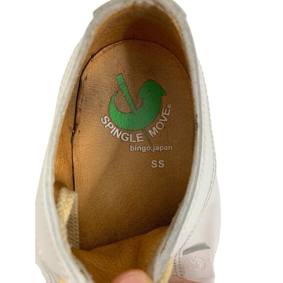 Luxury Spingle Move Mens Low-Top Sneakers Size SS White Leather Japan U10661 - Picture 5 of 12
